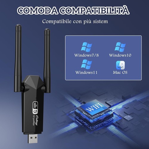 Chiavetta wifi 1300mbps per - wifi,