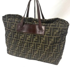 Borsa a tracolla FENDI Zucca Tote tela marrone A4 conservazione vintage dal Giappone