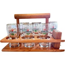Set bicchieri stile tulipano pub stella rossa Heineken 14 oz/6 bicchieri birra vintage