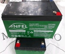 3 BATTERIE AL PIOMBO 12 V 14Ah CONNETTORI FASTON 6.35mm CICLICA BICI ELETTRICA