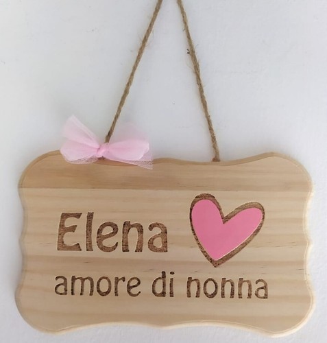 Targa legno fuori porta - targa,