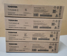 4 Toner Toshiba T-FC330E-C T-FC330E-M T-FC330E-Y T-FC330E-K Nuovo IMBALLO ORIGINALE A-Ware IVA