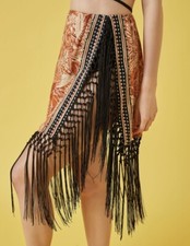 Fringed tassel wrap pareo
