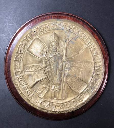 Medaglione placca benigno papa - placca,