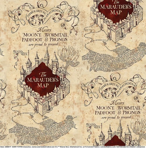 Fat quarter harry potter - quarter, mappa