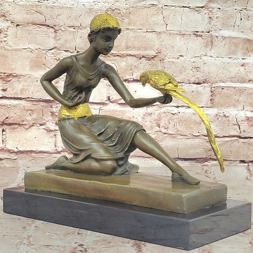 Art nouveau bronzo solido - bronzo, e