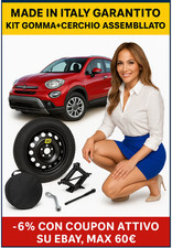 Kit Ruotino di Scorta 🚗 Fiat 500X 17” 5 Fori + Cric Chiave Sacca DOT 2025 🛞