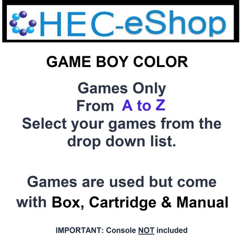 Game boy color - color, list