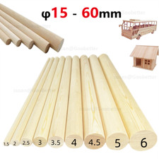 Bastoncini artigianali in legno - pali tasselli in legno duro asta tonda fai da te diametro 15 mm - 60 mm