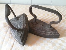 Antico ferro da stiro da collezione Vintage francese in ghisa fine '800