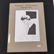 Originale tavola Dylan Dog disegno di Nunziati con autografo e timbro a secco