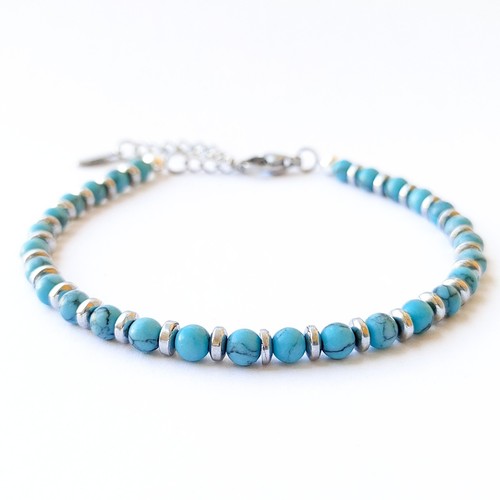 Bracciale uomo con pietre - bracciale,