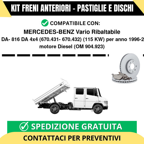 Kit freni anteriori - kit,