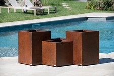 SET DI FIORIERE IN CORTEN