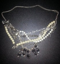 Collana multifilo con - , perle
