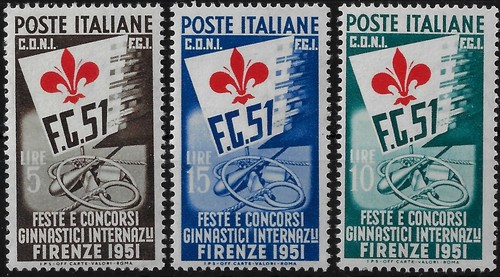 1951 italia repubblica ginnici - italia,