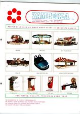Zamperla Gioco Arcade Divertimento Originale FLYER 1979 Vintage Boardwalk Machines