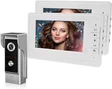 Kit Videocitofono  Video Campanello 2 monitor  7 Pollici Impermeabile