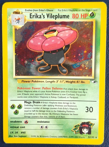 Pokemon erika vileplume - vileplume, holo
