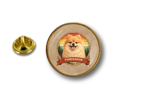 Spilla badge rotonda cane - spilla,