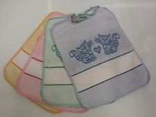 BAVAGLIA BAVAGLINO BAVETTA ASILO "GATTI INNAMORATI" DA RICAMARE O PERSONALIZZATA