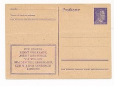 D150531 6pf Hitler cartolina postale cancelleria Germania Deutsches Reich, come nuova mai usata
