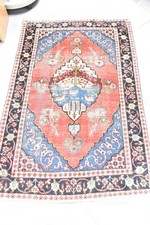 Tappeto Blu Rosso Nero Bianco 120x168 Cm