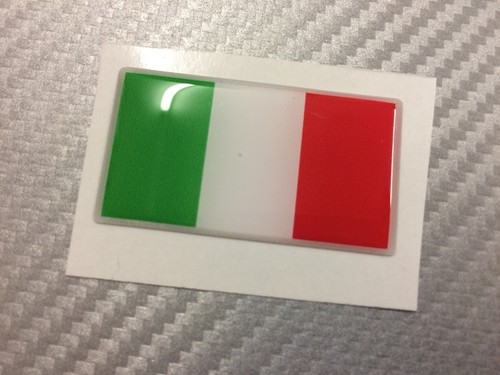 Resin flag sticker italy - resin,