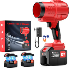 Soffiatore per Foglie Senza Fili Con 2 Batterie 21V 2×4500Mah, Motore Senza Spaz