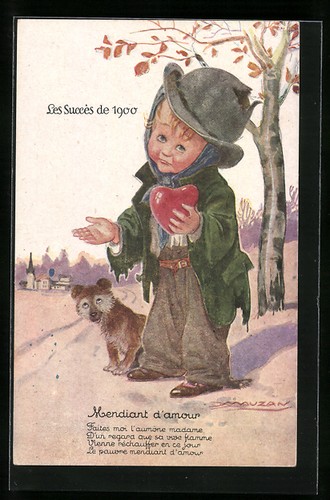 Cartolina artista mauzan - d'artista,