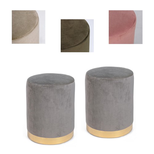Set coppia pouf - 2, sgabello