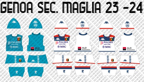 Subbuteo decals genoa secoonda - subbuteo,