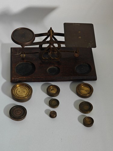 Antique brass letter - antique, balance
