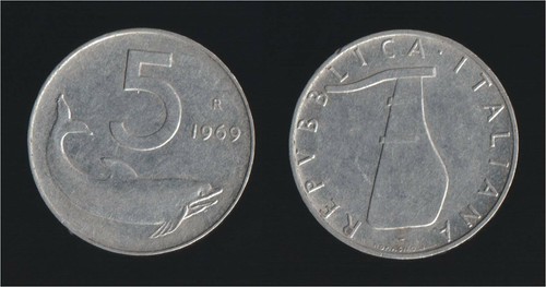 Lire 1969 delfino timone - 1969,