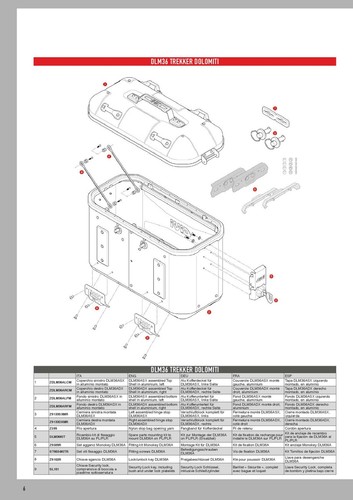 Givi dlm36kit ricambio - dlm36kit, kit