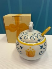 Zuccheriera THUN Eolia in Porcellana con Cucchiaino - Nuova con Scatola Original