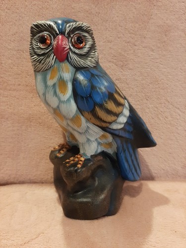 Gufo terracotta con - in, occhi