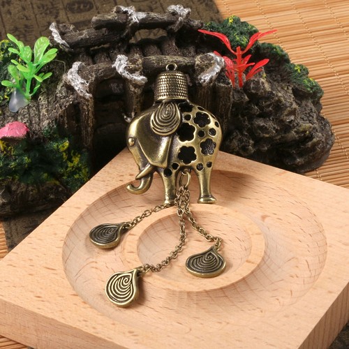 Solid brass elephant - solid, keychain