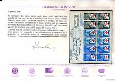 1951 ITALIA REPUBBLICA GIOCHI GINNICI - QUARTINA SU BUSTA VIAGGIATA CERTIFICATA