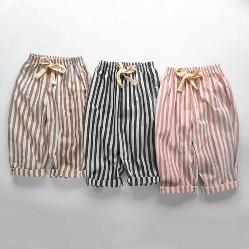 Pantaloni larghi righe - larghi, a