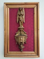 Acquasantiera in bronzo dorato
