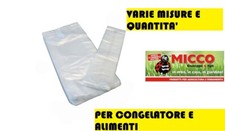 SACCHETTI BUSTE PER CONGELATORE TRASPARENTI A STRAPPO ALIMENTI SURGELATI FRIGO 