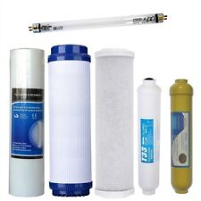 Kit 5 Filtri lampada UV 6 W Minerali per depuratore acqua osmosi inversa 8 stadi
