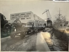 foto NAVE GRIMANI ship Compagnia Adriatica con Timbro Imbarco Auto lloyd