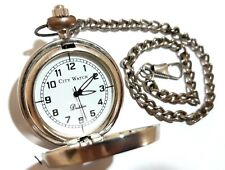 Antico Orologio a Cipolla da Tasca City Watch Dublin Vintage Catena Coperchio