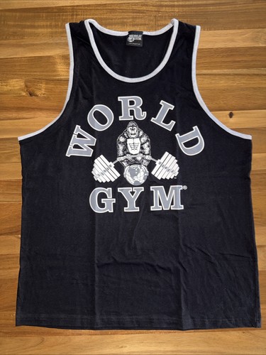 Canotta world gym - uomo, nera