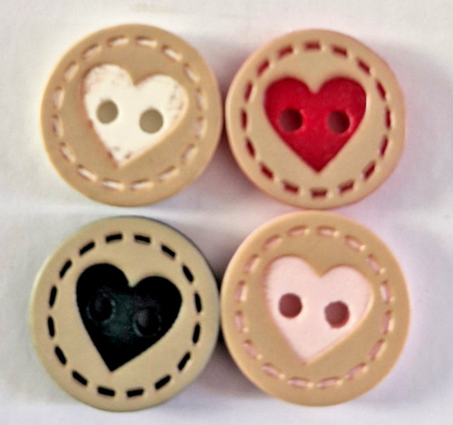 Bottoni novità cuore cucito - , 2