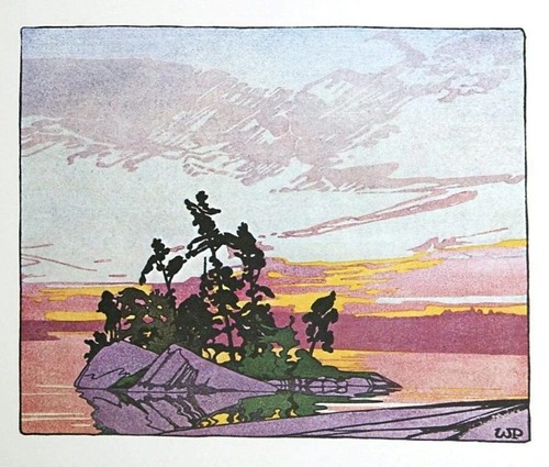 Tramonto lago dei - dei, boschi