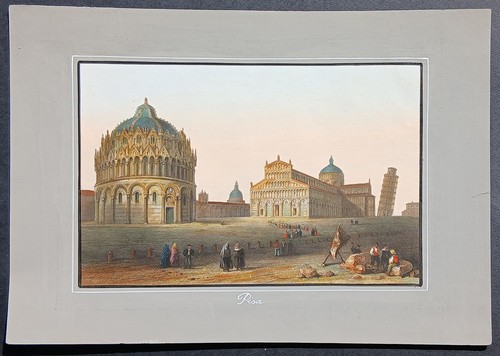 Stampa antica 1840 circa - circa, pisa