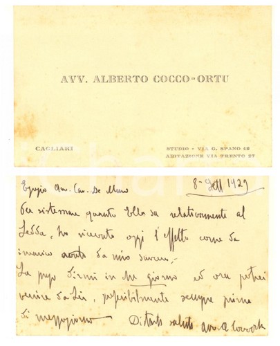1929 cagliari avv alberto - 1929,